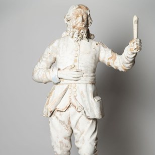 Antique Carved Nobleman Statue