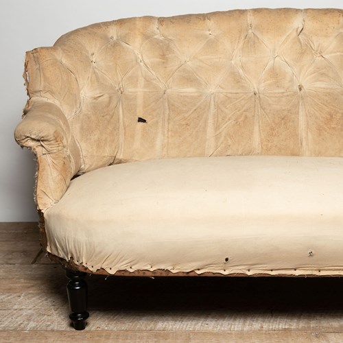 Antique French Button Back Sofa 