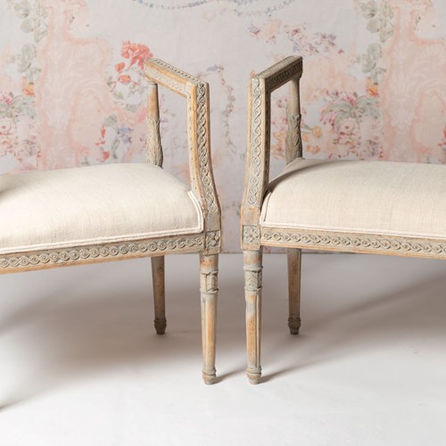 Antique Swedish Pair Of Stools