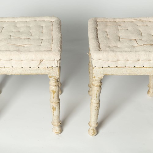 Pair Of Antique Swedish Stools