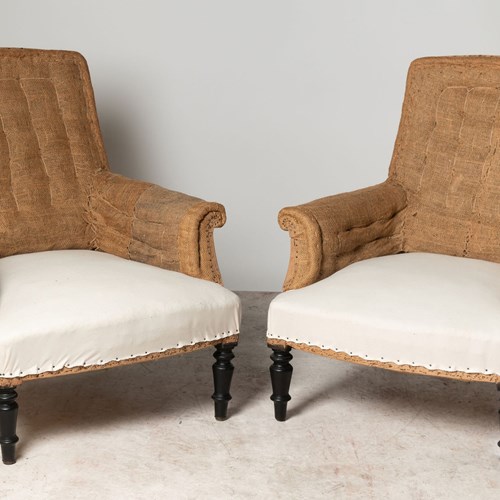 Antique French Pair Of Napoleon III Chairs