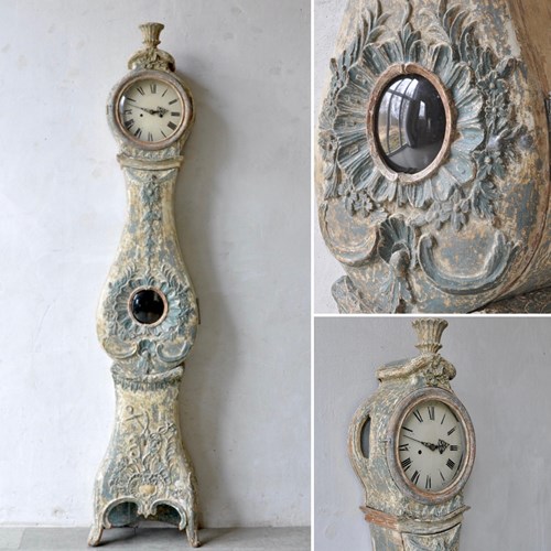 Antique Swedish Rococo Clock