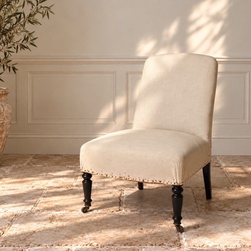 Antique French Slipper Chair