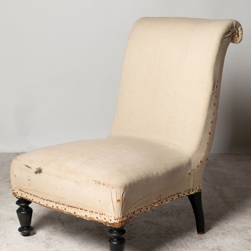 Antique French Slipper Chair