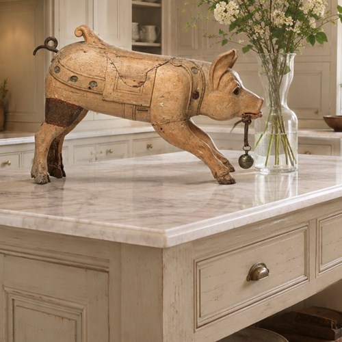 Antique French Carousel Pig