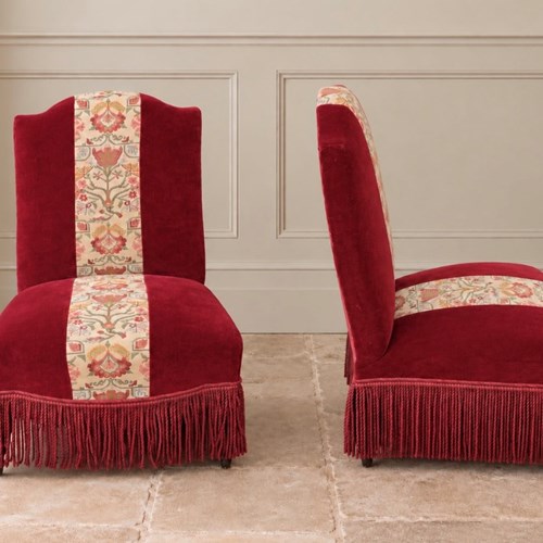 Napoleon III Pair Of Slipper Chairs For Upholstery