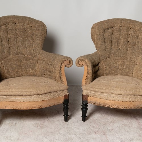 Antique French Pair Of Napoleon III Chairs