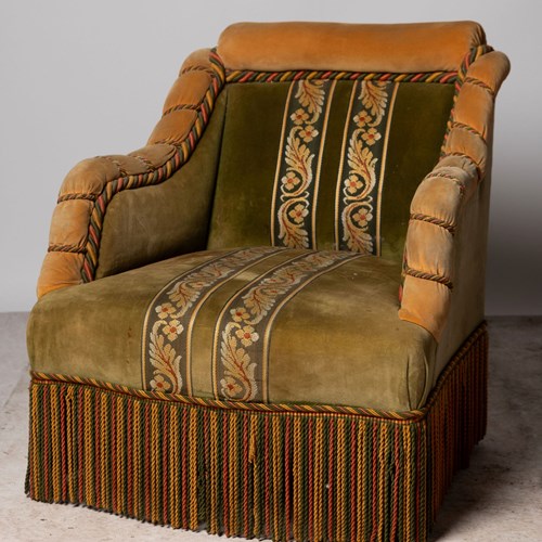 Napoleon III French Chair For Upholstery