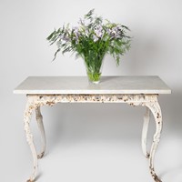 Rare French 19th Century cast iron, marble table