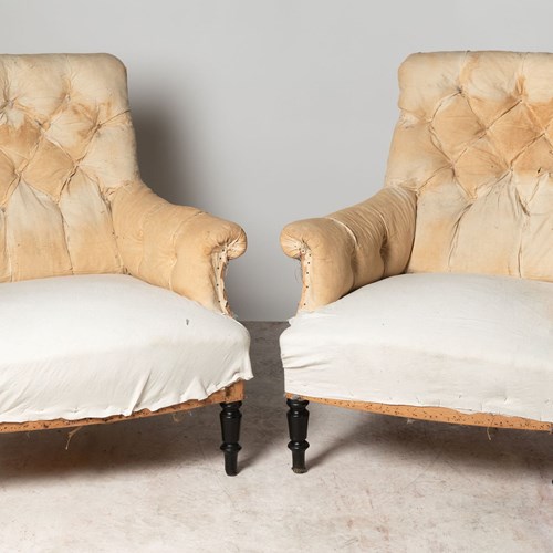 Antique French Pair Of Napoleon III Chairs