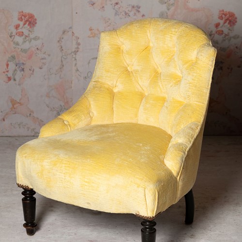 Antique French Napoleon III Chair For Upholstery 