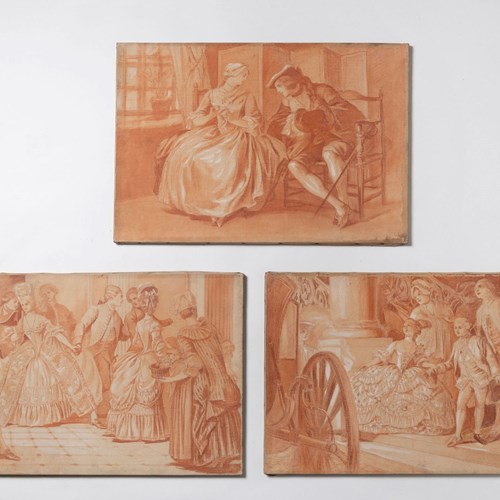 French Oil On Canvas Paintings