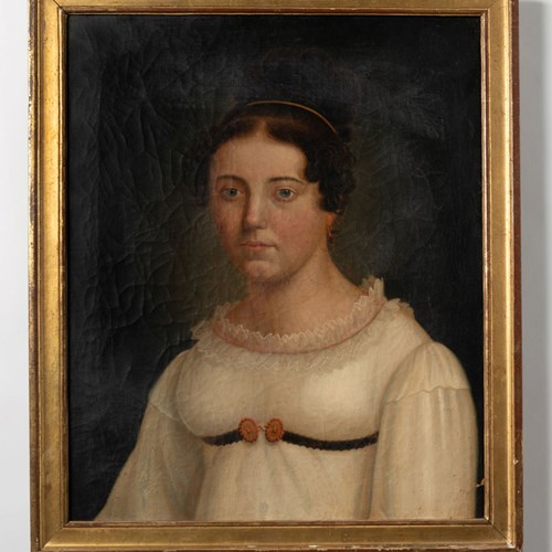 Antique Oil On Canvas