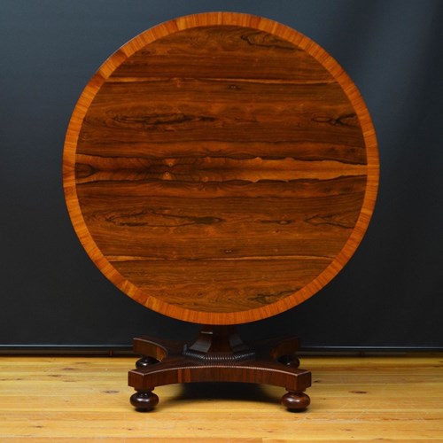 English Regency Dining Table / Centre Table In Rosewood