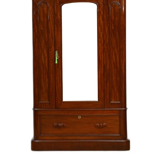 Victorian Figured Mahogany Wardrobe