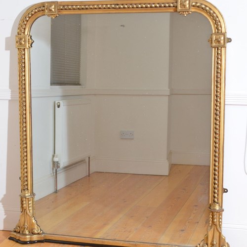 Excellent Victorian Giltwood Overmantle Mirror