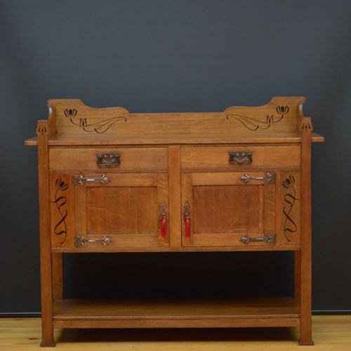 Arts And Crafts Oak Sideboard