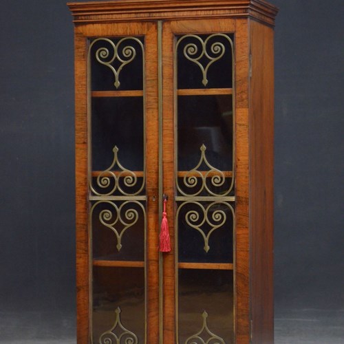 Fine Regency Display Cabinet Or Bookcase In Rosewood
