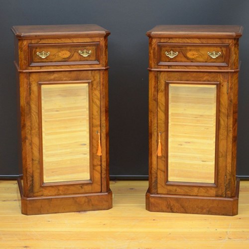 Pair Of Tall Victorian Walnut Pedestals