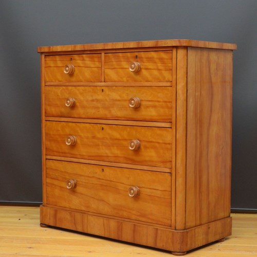 Victorian Satinwood Chest Of Drawers
