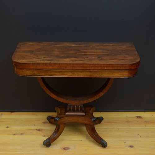 Regency Rosewood Card Table Console Table