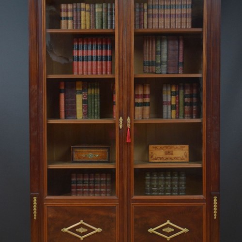 A Large 19Th Century Glazed Bookcase