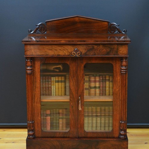 English William IV Rosewood Chiffonier / Bookcase