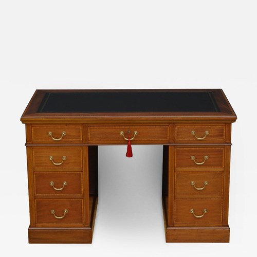 Maple & Co Mahogany Pedestal Desk