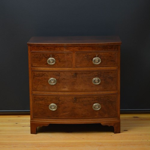 Sheraton Revival Mahogany Chest Of Drawers