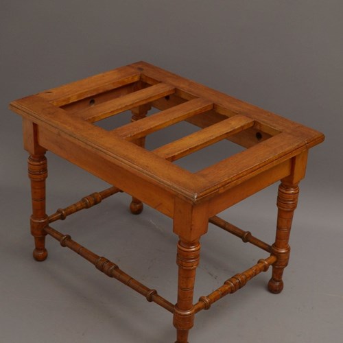 Victorian Satinwood Luggage Rack / Hall Bench