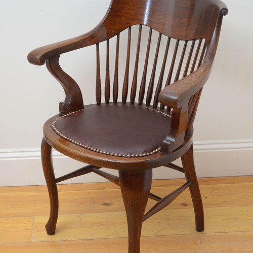 Turn Of The Century Oak Desk Chair Office Chair