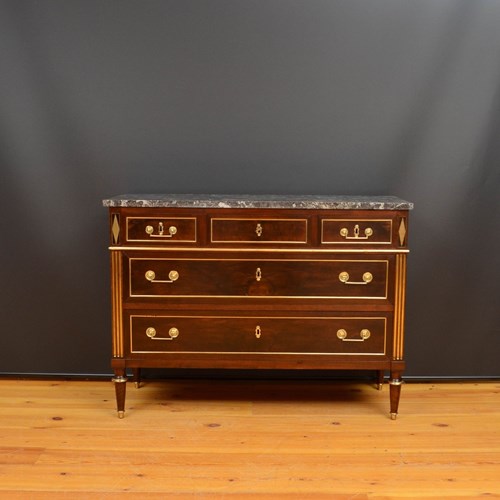 18Th Century Louis XVI French Walnut Commode