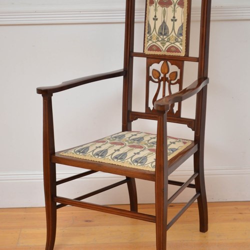 Art Nouveau Chair In Mahogany