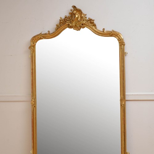 Louis Xvth Style Antique French Giltwood Mirror H185cm