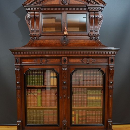 Gustave Herter Aesthetic Walnut Bookcase / Cabinet