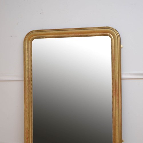 French 19Th Century Giltwood Wall Mirror H141cm