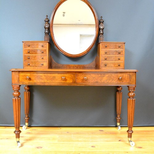 Victorian Burr Walnut Dressing Table