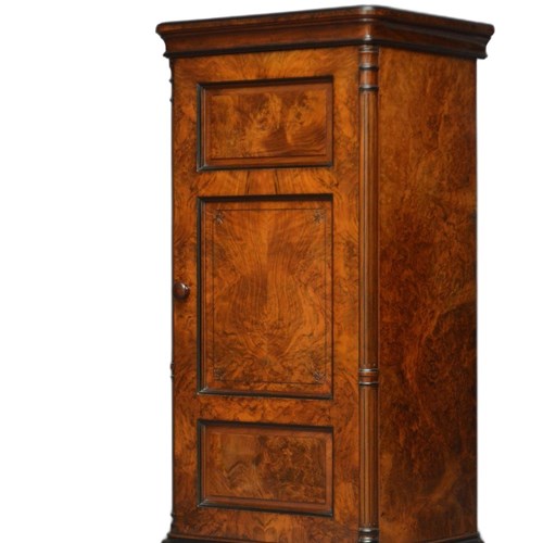 English Victorian Walnut Music Cabinet / Drinks Cabinet