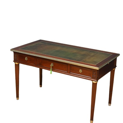 French Antique Writing Desk / Writing Table In Mahogany