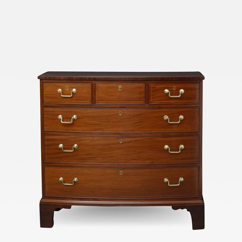 Regency Bowfronted Mahogany Chest Of Drawers