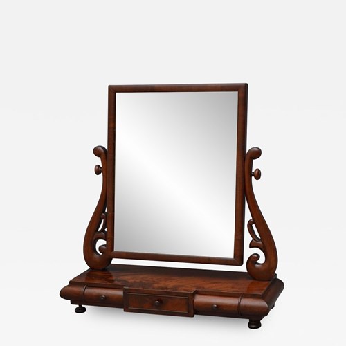 Stylish William IV Dressing Mirror In Mahogany