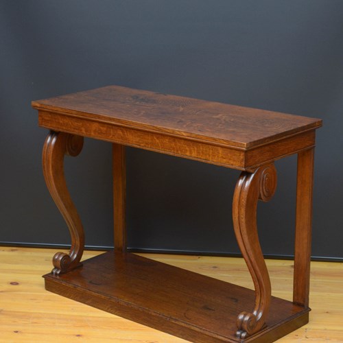 Victorian Oak Console Table Hall Table