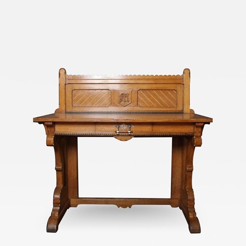 Superb Quality Victorian Console Table - Oak Hall Table