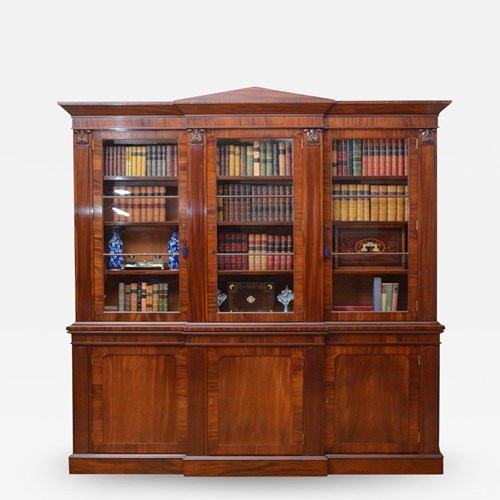 Large Regency Mahogany Bookcase