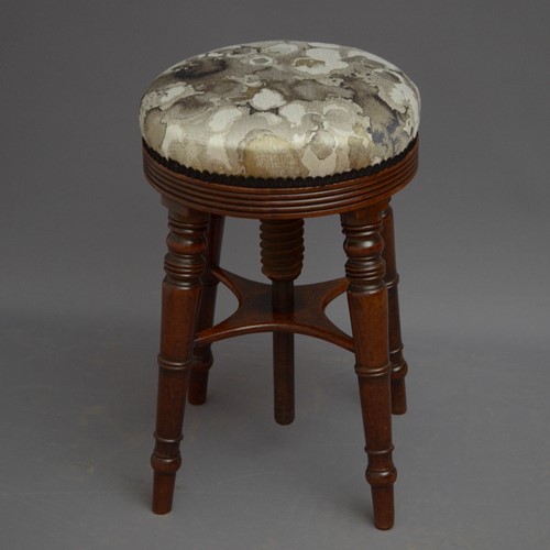 Regency Mahogany Height Adjustable Stool