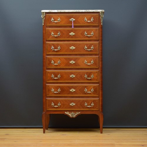 Tall 19th Century Kingwood Chest of Drawers