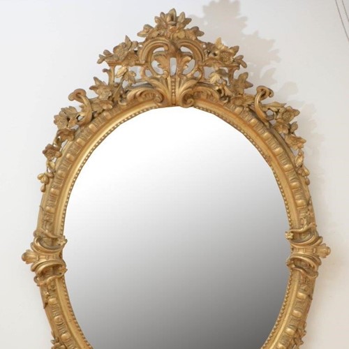 A Large 19Th Century Giltwood Wall Mirror