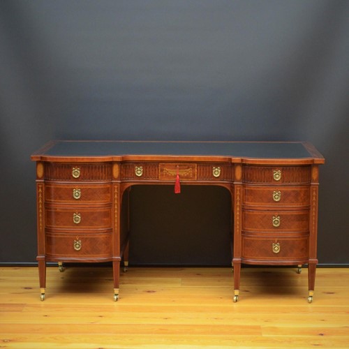 Superb Late Victorian Adams Style Mahogany Desk