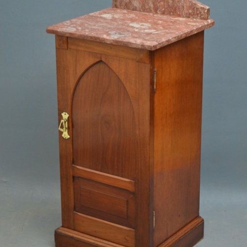 Victorian mahogany bedside cabinet