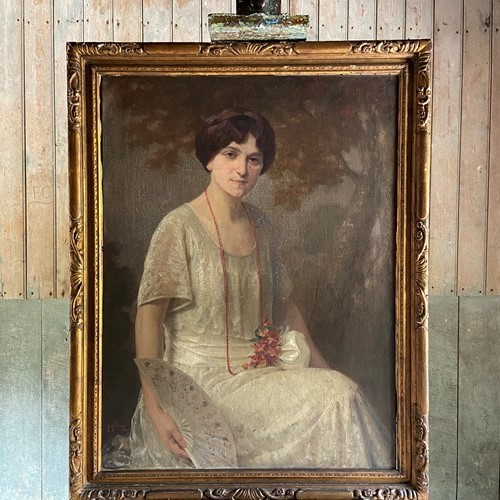 Mayer Klang (1880-1948), Portrait Of  A Lady